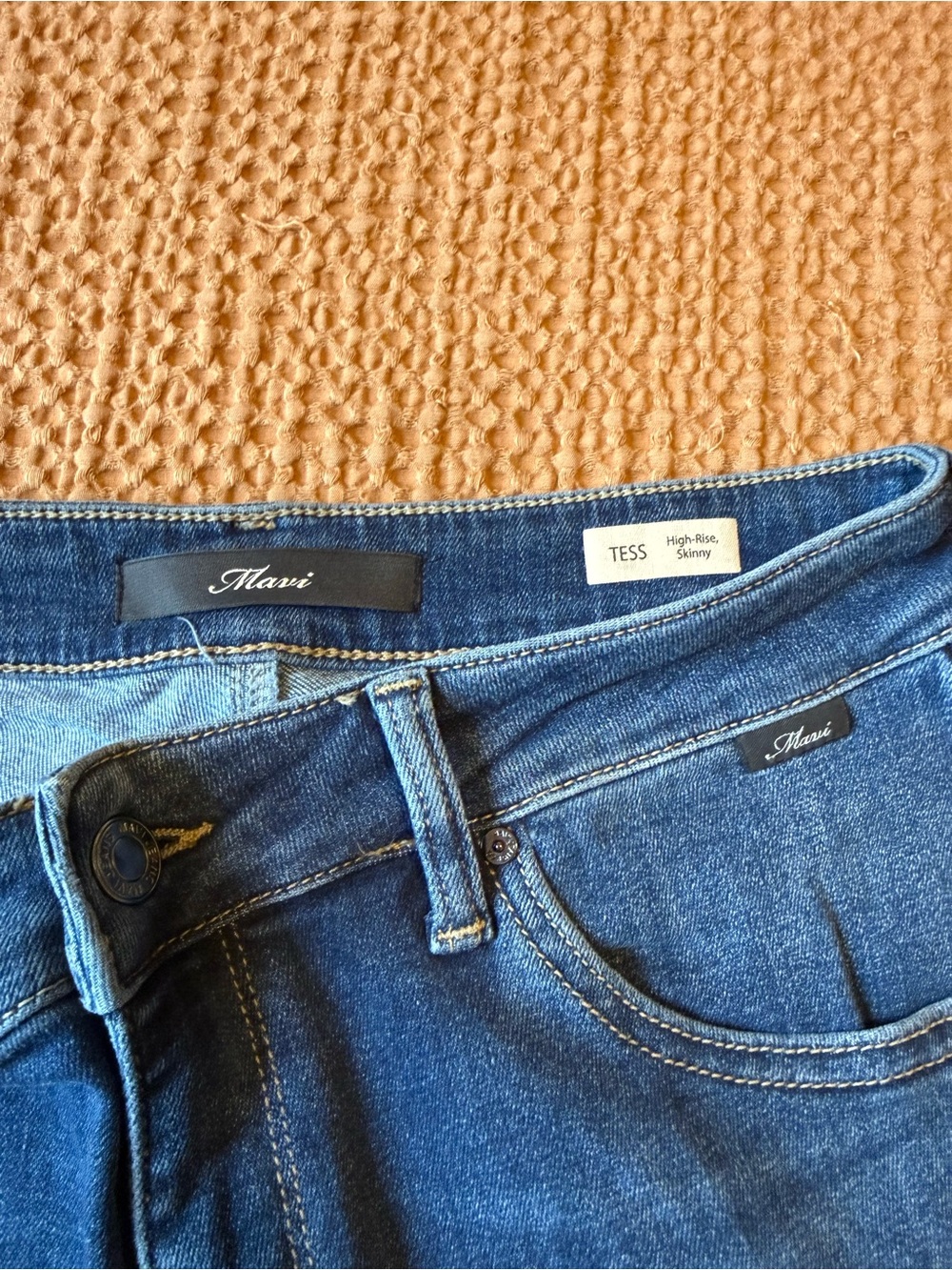 Mavi Tess High-Rise Skinny Jeans in Denim Blue